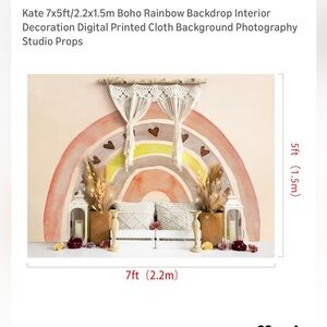 Kate rainbow backdrop boho 7x5